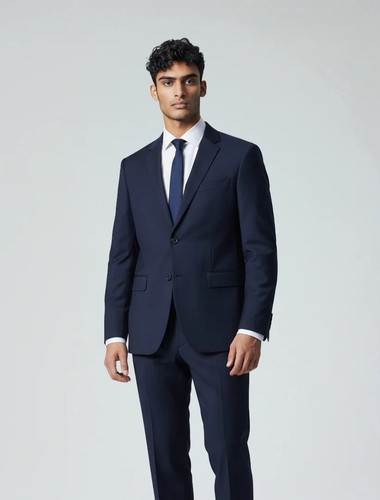Men navy blue piece suit - piece,